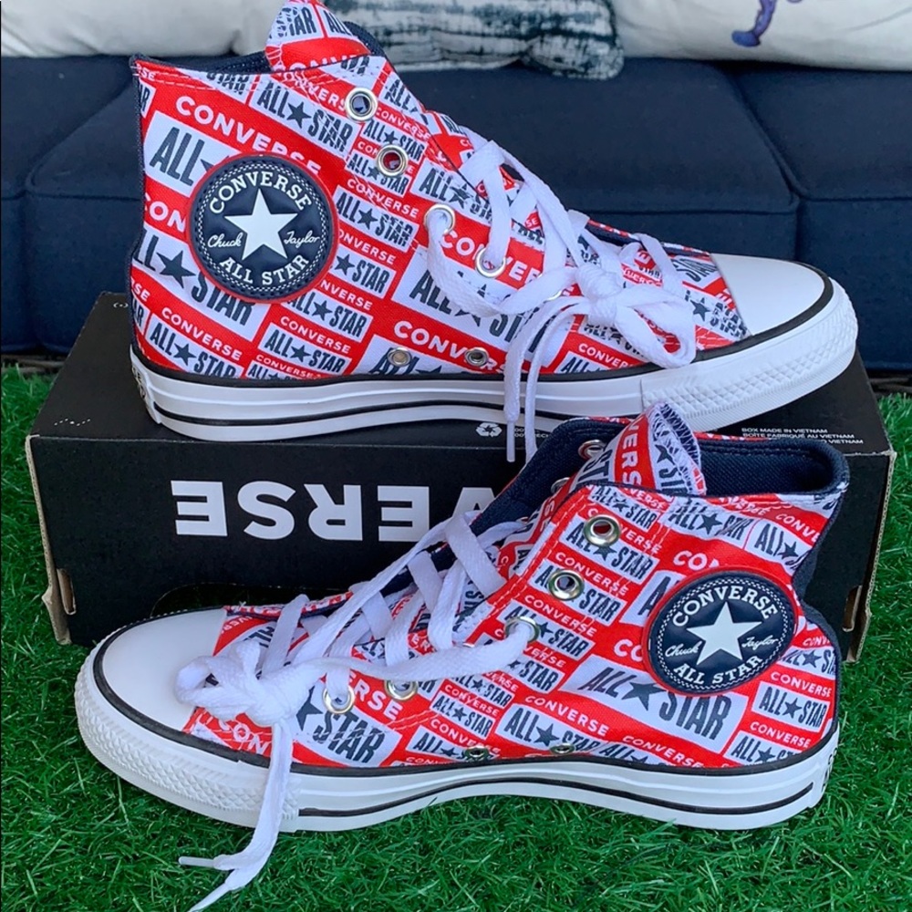 Converse CTAS high White/Multi/block WMNS - Picture 3 of 16
